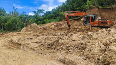 Tambang galian C diduga ilegal di Desa Lolozasai, Kecamatan Gido, Kabupaten Nias