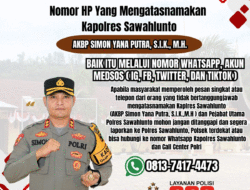 Waspada Penipuan! Polres Sawahlunto Imbau Masyarakat Abaikan Pesan Mengatasnamakan Kapolres Maupun Penjabat Utama Polres