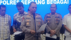 Polres Serdang Bedagai berikan keterangan pers.