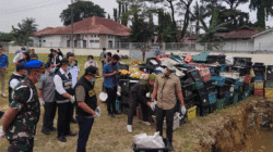 Balai Besar Karantina Hewan, Ikan dan Tumbuhan Sumatera Utara musnahkan media pembawa ilegal berupa buah mangga asal Thailand, Kamis (26/6/2025).