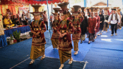 Ribuan warga menyaksikan perhelatan budaya yang dikemas dalam program unggulan daerah Satu Nagari Satu Event (SNSE) Festival Langgam Nagari Tanjung Alam, Kecamatan Tanjung Baru, Sabtu (28/6/2025).