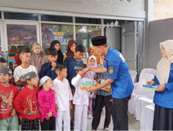 Kepala Desa Pekan Tanjung Beringin Santuni Anak Yatim, BumDes Petaring Mart Jadi Berkah untuk Warga