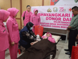 Sambut Hari Bhayangkara ke-79, Bhayangkari Polres Bungo Donor Darah