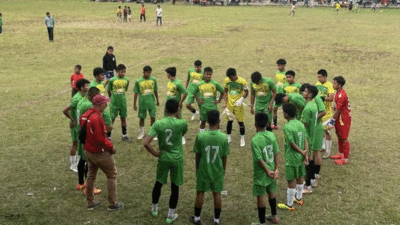 Pemain berdoa jelang pertandingan. (Kominfo)