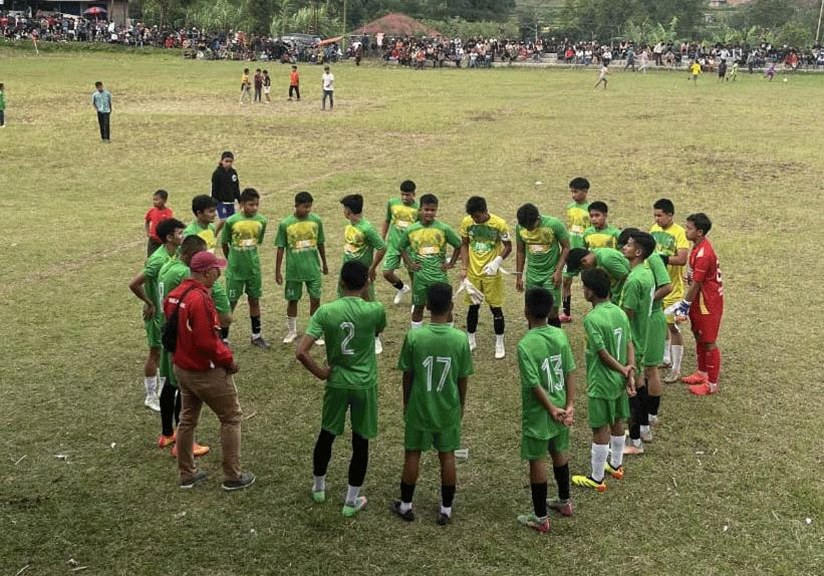 Pemain berdoa jelang pertandingan. (Kominfo)