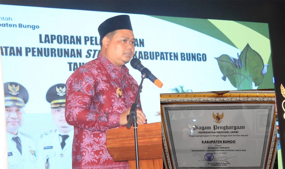 Penghargaan untuk Pemkab Bungo dari Pemprov Jambi.