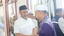 Pemerintah Kabupaten Bungo menyambut kepulangan jemaah haji Kloter 19 di Masjid Agung Al-Mubaraq, Kamis (3/7/2025).