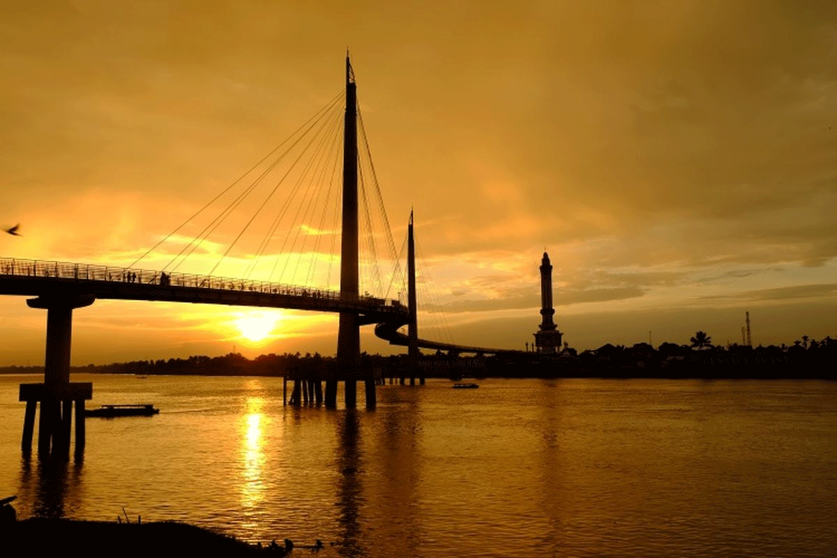 Sesudut pemandangan di Kota Jambi. (Kompas.com)