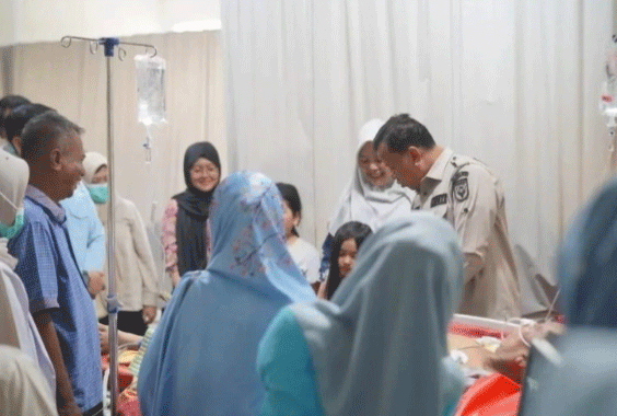 Bupati Kuantan Singingi, Suhardiman Amby kunjungi RSUD Teluk Kuantan, Selasa (8/7/2025).