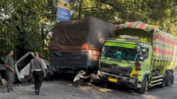 Kecelakaan Beruntun di Sitinjau Lauik, Minibus L-300 Nyaris Masuk Jurang