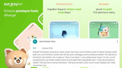 Aplikasi Penghasil Uang dan Pulsa Gratis, Coba Mainkan Surveyon