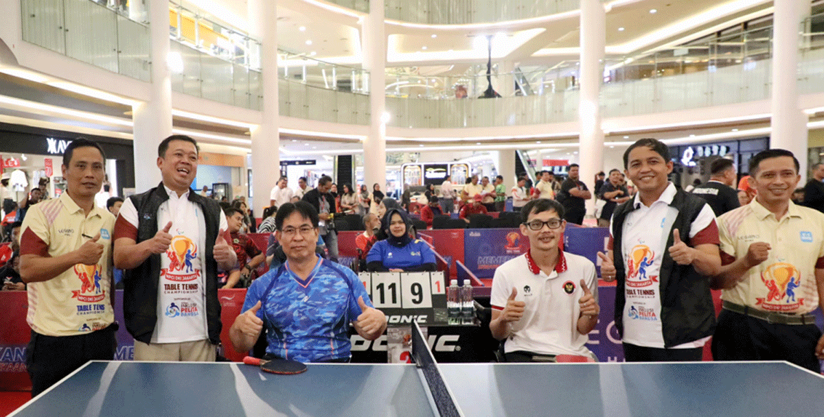Menteri Agraria dan Tata Ruang/Kepala Badan Pertanahan Nasional (ATR/BPN), Nusron Wahid buka Table Tennis Championships yang diselenggarakan National Paralympic Committee Indonesia (NPCI) DKI Jakarta, Jumat (8/8/2025) di Pluit Village Mall Jakarta.