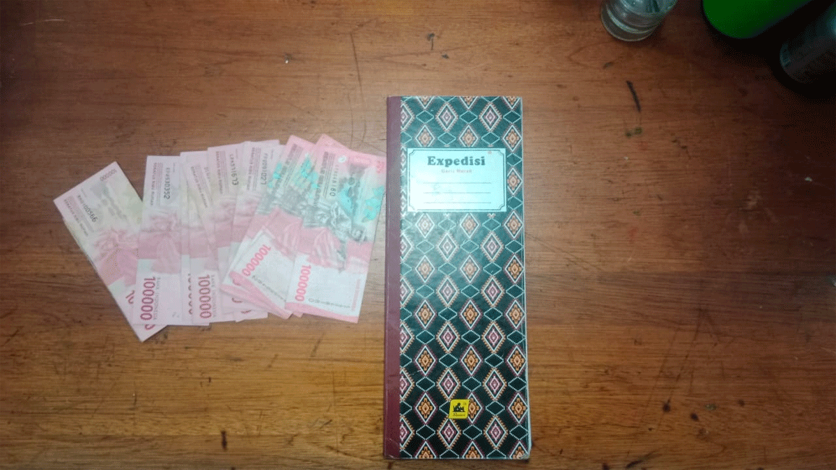 Barang bukti yang diamankan polisi.