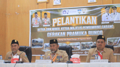 Ketua Kwartir Daerah (Kwarda) Gerakan Pramuka Jambi bersama Bupati dan Wakil Bupati Bungo