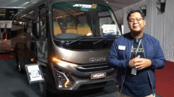 Bus baru PO SAN yang ditampilkan di GIAS. (YouTube Adiputro)