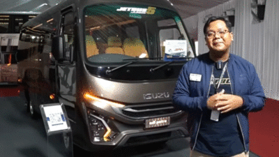 Bus baru PO SAN yang ditampilkan di GIAS. (YouTube Adiputro)