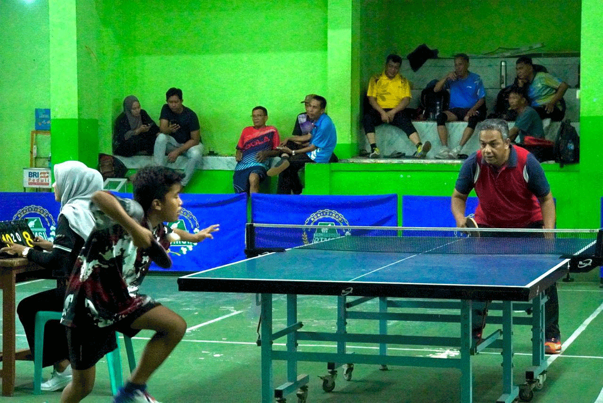 Pertandingan tenis meja di Padang Panjang. (Kominfo)