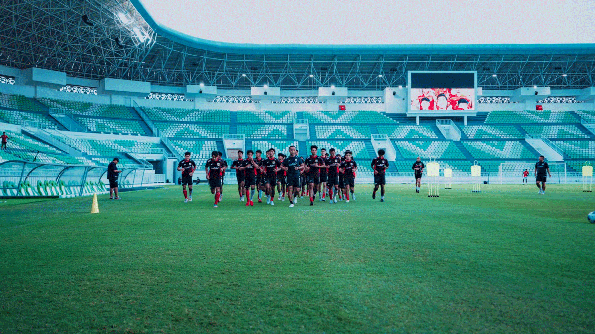 Pemain timnas Indonesia jalani latihan. (pssi)
