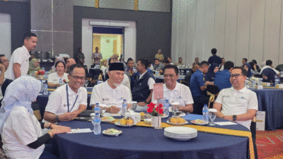 Gubernur Sumatera Barat, Mahyeldi Ansharullah hadiri Taspen Safety Day di Ballroom Hotel Truntum Padang, Jumat (29/8/2025).