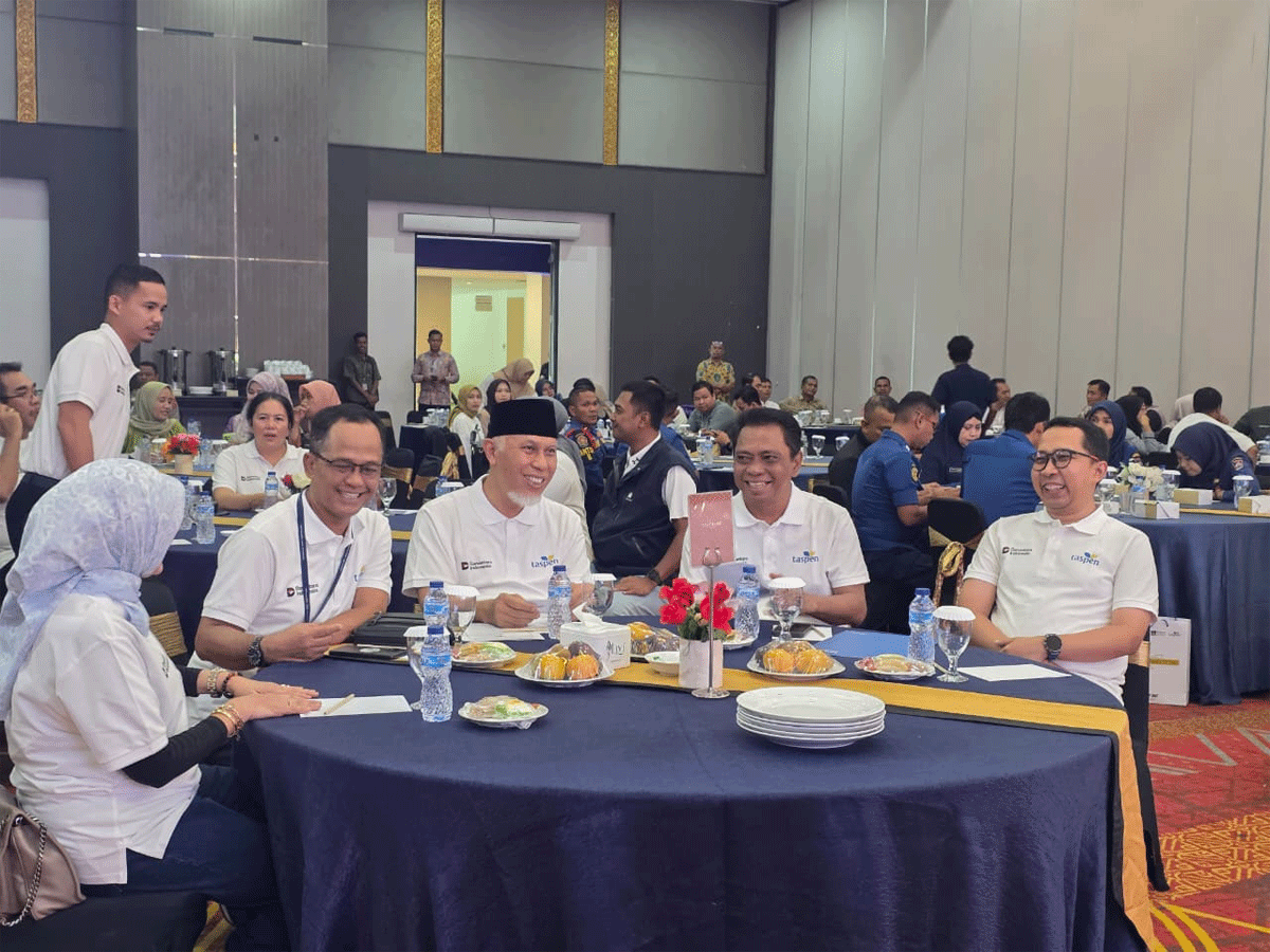 Gubernur Sumatera Barat, Mahyeldi Ansharullah hadiri Taspen Safety Day di Ballroom Hotel Truntum Padang, Jumat (29/8/2025).