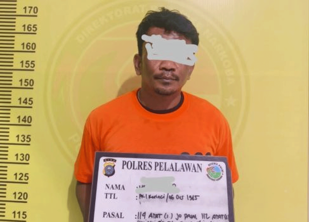 Terduga pelaku yang diamankan polisi.