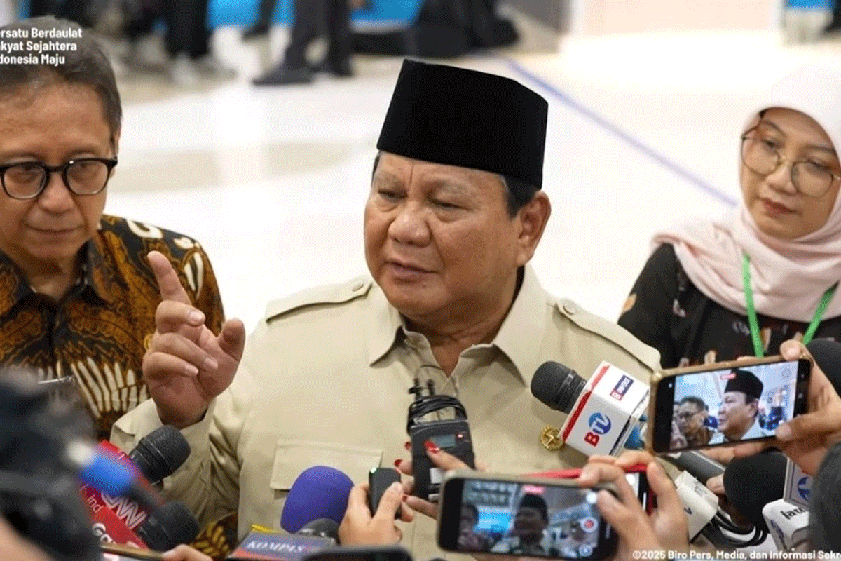 Presiden Prabowo berikan keterangan pers. (Dokumentasi Sekretariat Presiden)