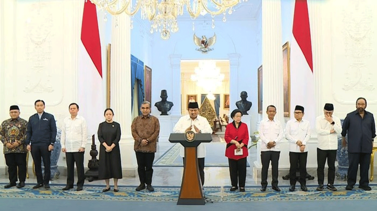 Presiden Prabowo berikan keterangan pers di Istana Negara, Minggu (31/8/2025). (YouTube Sekretariat Presiden)