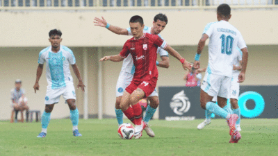 PSBS Biak bermain imbang dengan Persis Solo pada pekan ke-3 BRI Super League 2025/26 yang digelar di Stadion Maguwoharjo, Sleman, Sabtu (23/8/2025). (ileague.id)