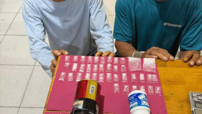 Tresangka dan barang bukti yang diamankan polisi.