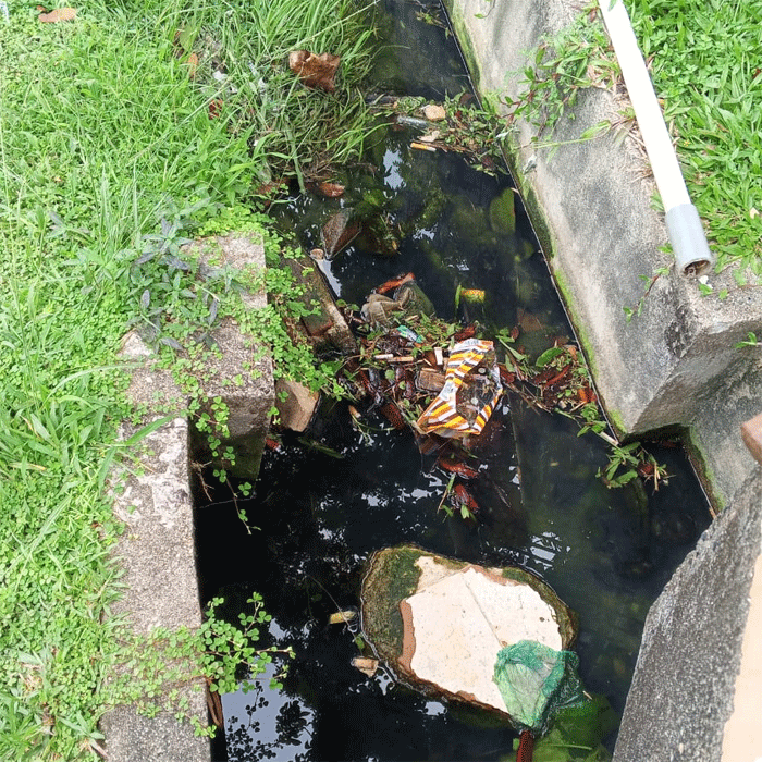 Drainase di RSUD Teluk Kuantan yang sepertinya kurang terurus