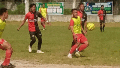Pertandingan PSAD Medan dengan PS Barkha FC Bandar Khalifah.