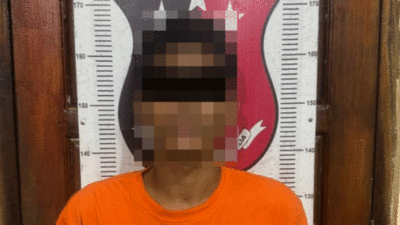Terduga pelaku yang diamankan polisi.