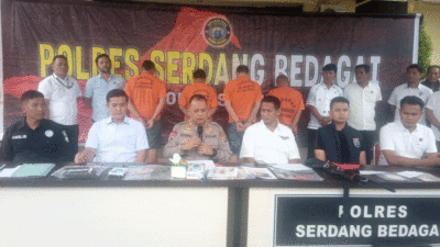 Jumpa pers Polres Serdang Bedagai.