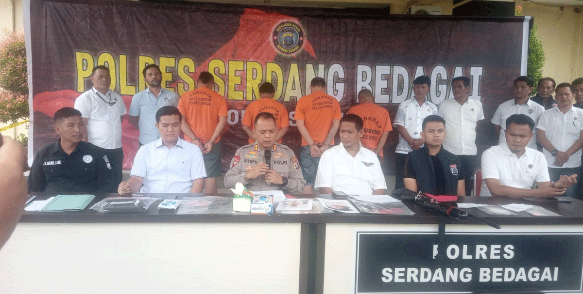 Jumpa pers Polres Serdang Bedagai.
