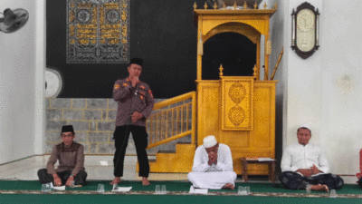 Kapolsek Rebang Tangkas Berikan Imbauan Kamtibmas di Ponpes Bahrul Ulum