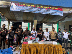 Kejaksaan Negeri Musnahkan Barang Bukti Belasan Perkara, Kasus Narkoba Masih Tinggi di Way Kanan