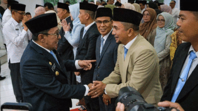 Ucapan selamat pada pejabat yang dilantik. (prokopim)