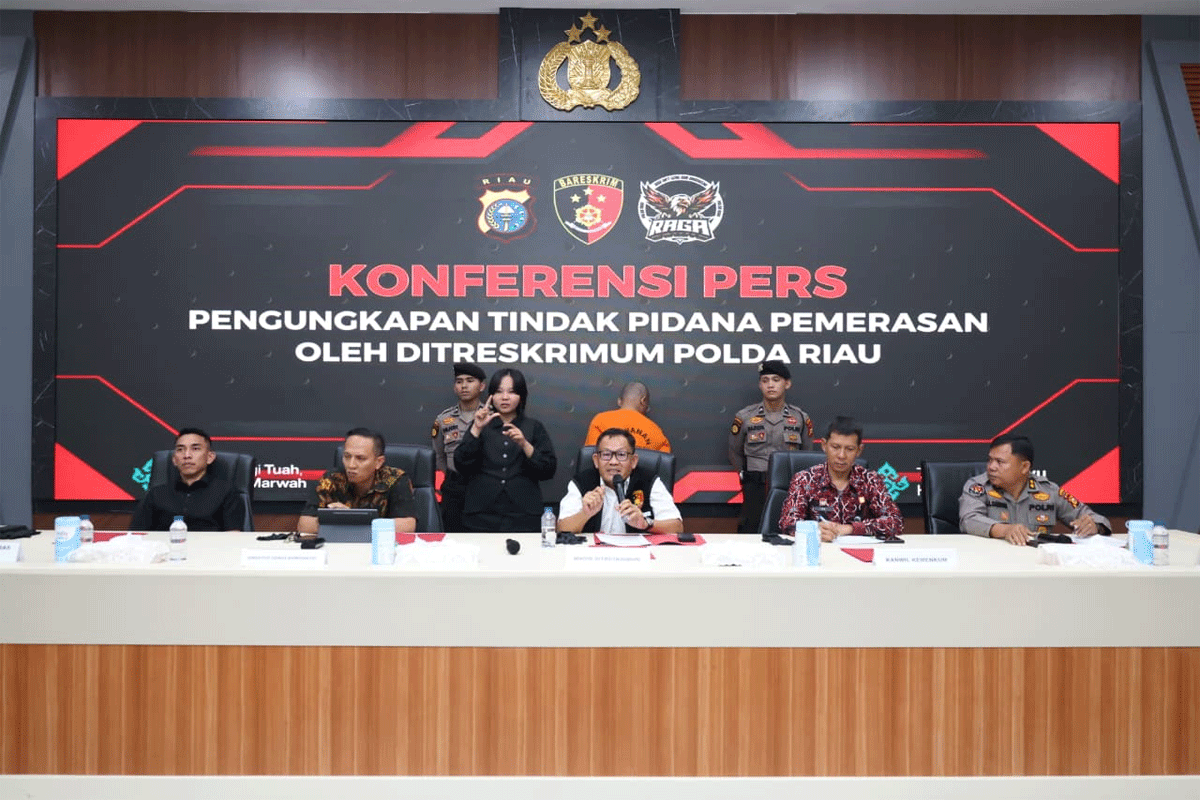 Jumpa pers Polda Riau