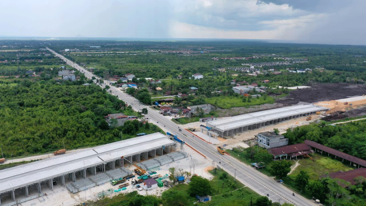 Tol di Kampar yang akan dituntaskan pembangunannya. (hutama karya)