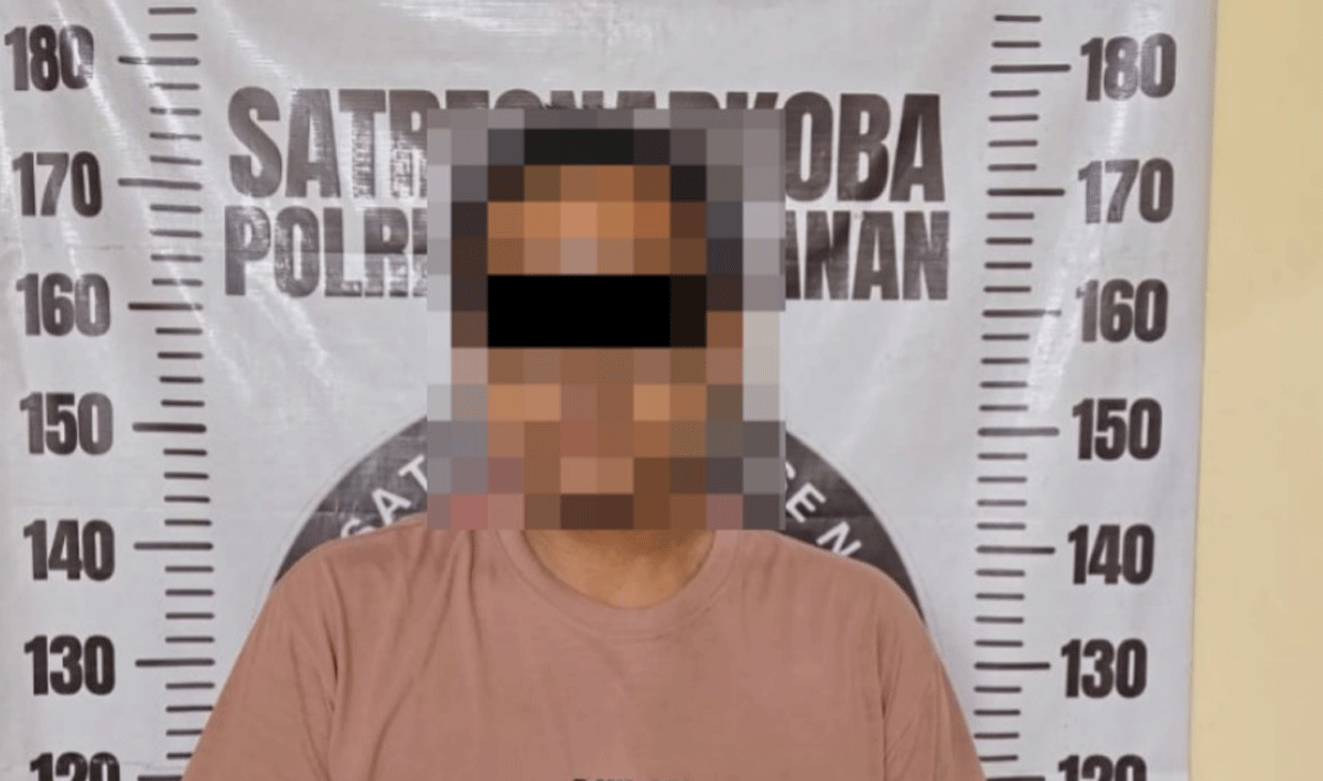 Terduga pelaku yang diamankan polisi.