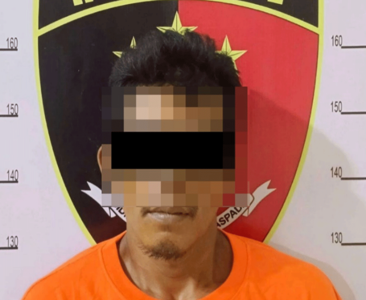 Terduga Pelaku Pencurian Laptop dan TV Layar Datar Ditangkap Polsek Gunung Labuhan 1 Terduga pelaku pencurian yang diamankan polisi.