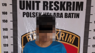 Terduga pelaku yang diamankan polisi.