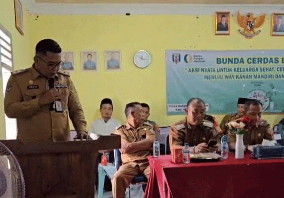 Sekdakab Way Kanan Luncurkan Program Bunda Cerdas B2AS di Kampung Pisang Baru