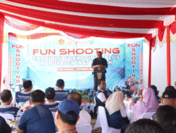 Forkopimda Plus Latihan Menembak di Polres Way Kanan