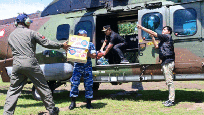 Nagari Salareh Aie Masih Terisolasi, Distribusi Logistik Harus Gunakan Helikopter