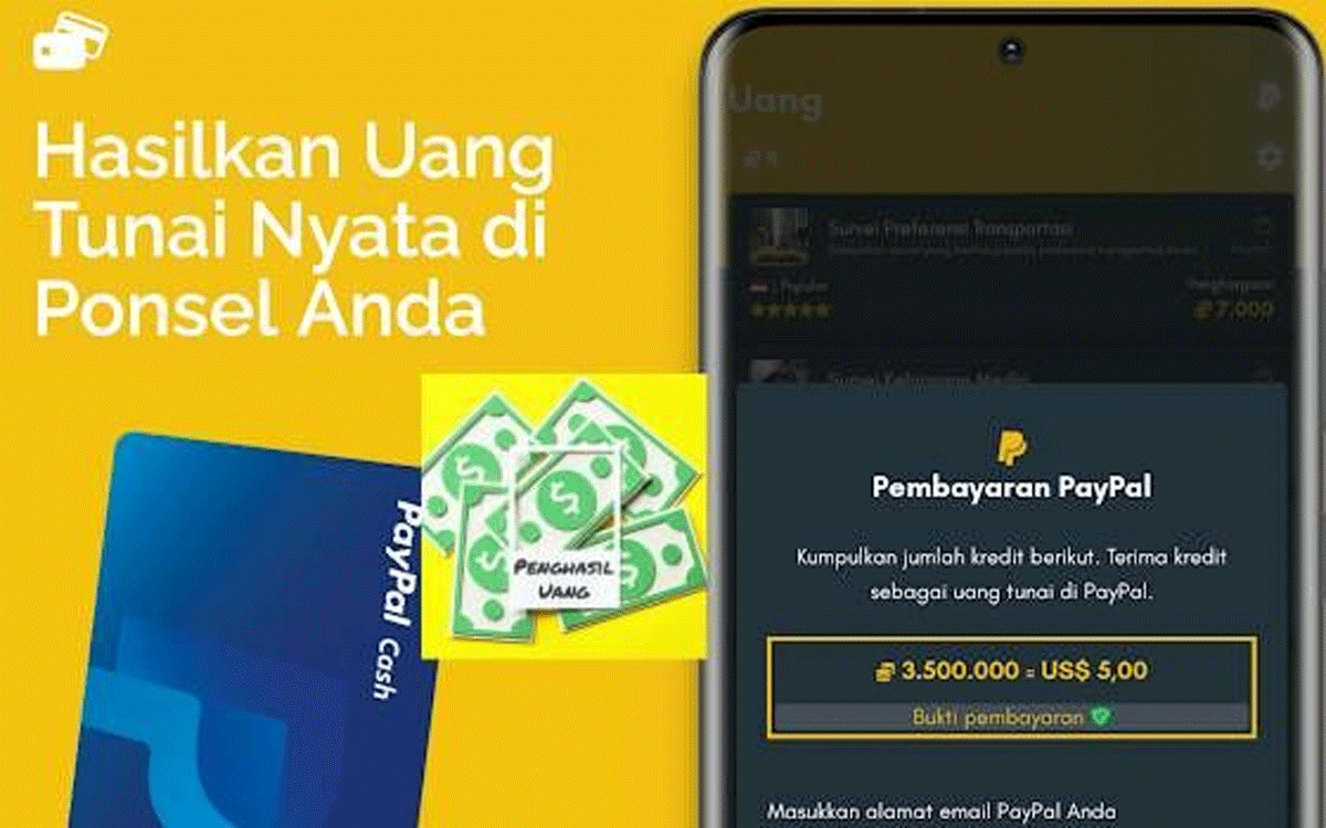 Aplikasi penghasil uang dan saldo DANA. (ist)