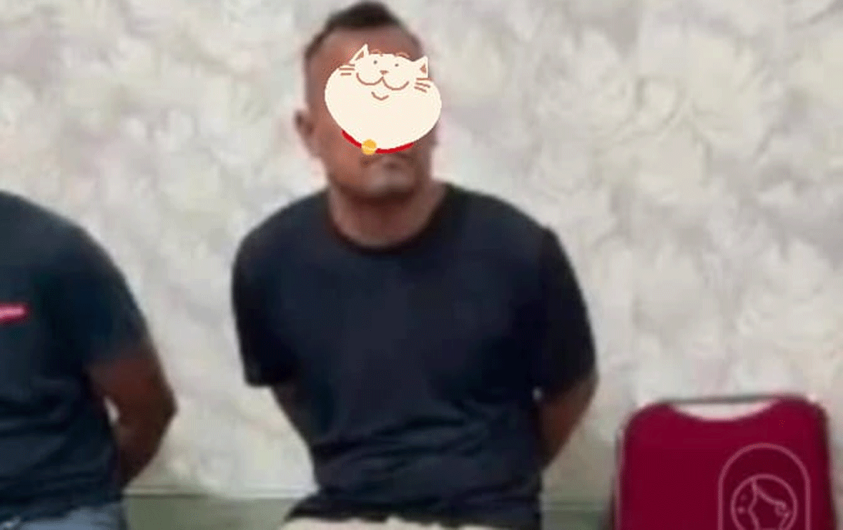 Terduga pelaku yang diamankan polisi.