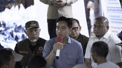 Wapres Gibran temui korban bencana di Agam. (Biro Adpim)