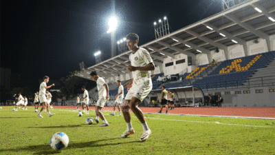 Pemain timnas Indonesia jalani latihan. (pssi)