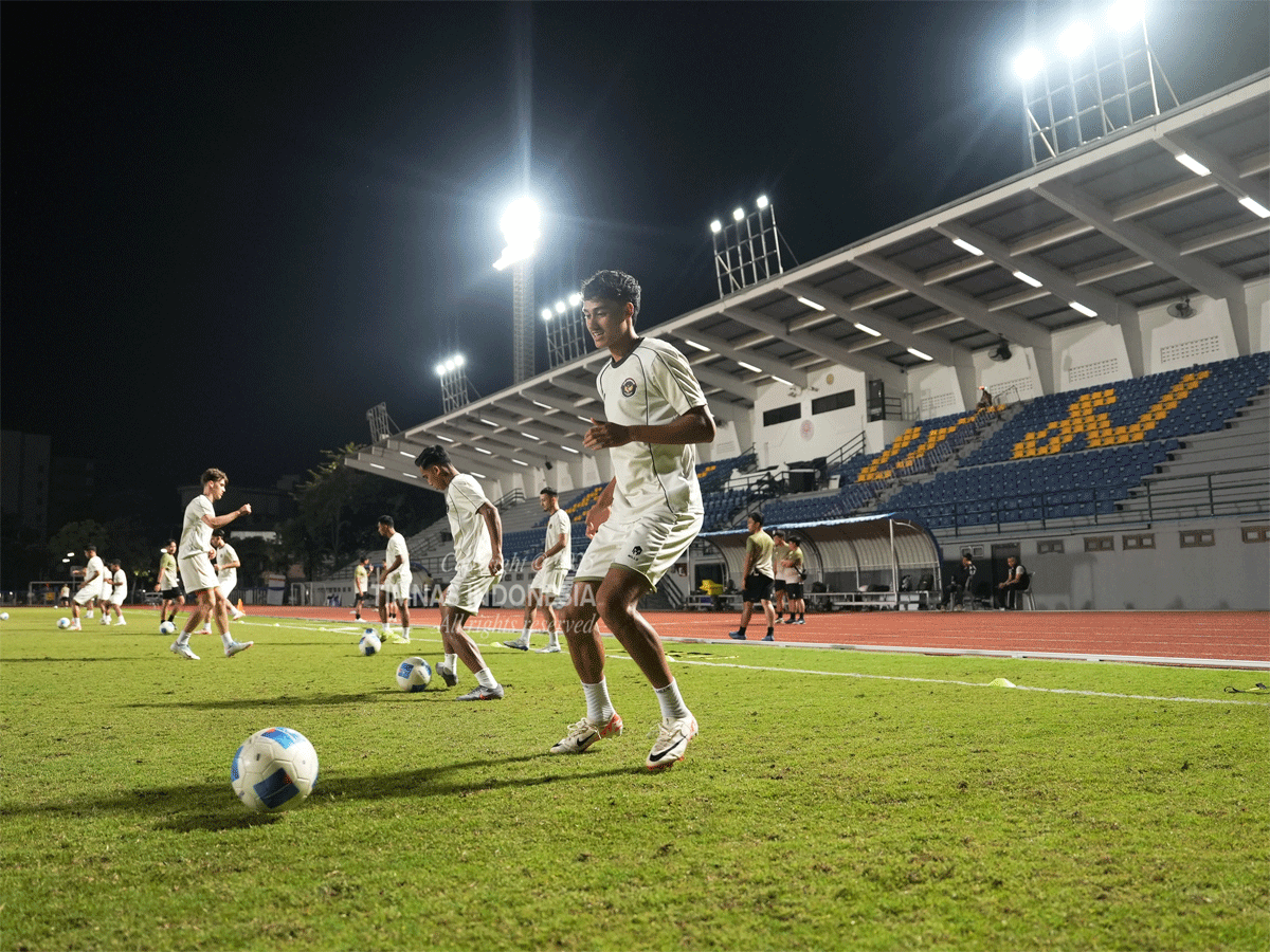 Pemain timnas Indonesia jalani latihan. (pssi)